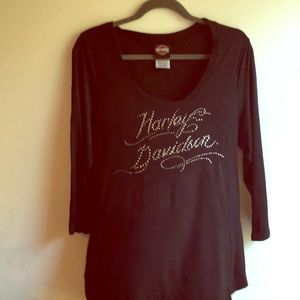 Harley Davidson 3/4 sleeve top